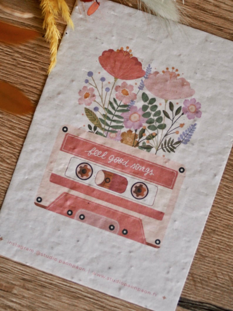 Carte à planter • Illustration "Feel Good Songs"