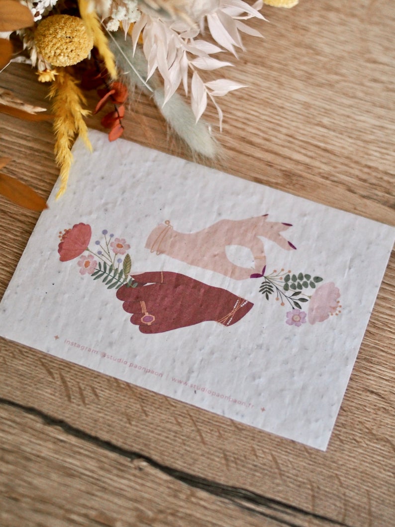 Carte à planter • Illustration "Give me Flowers"