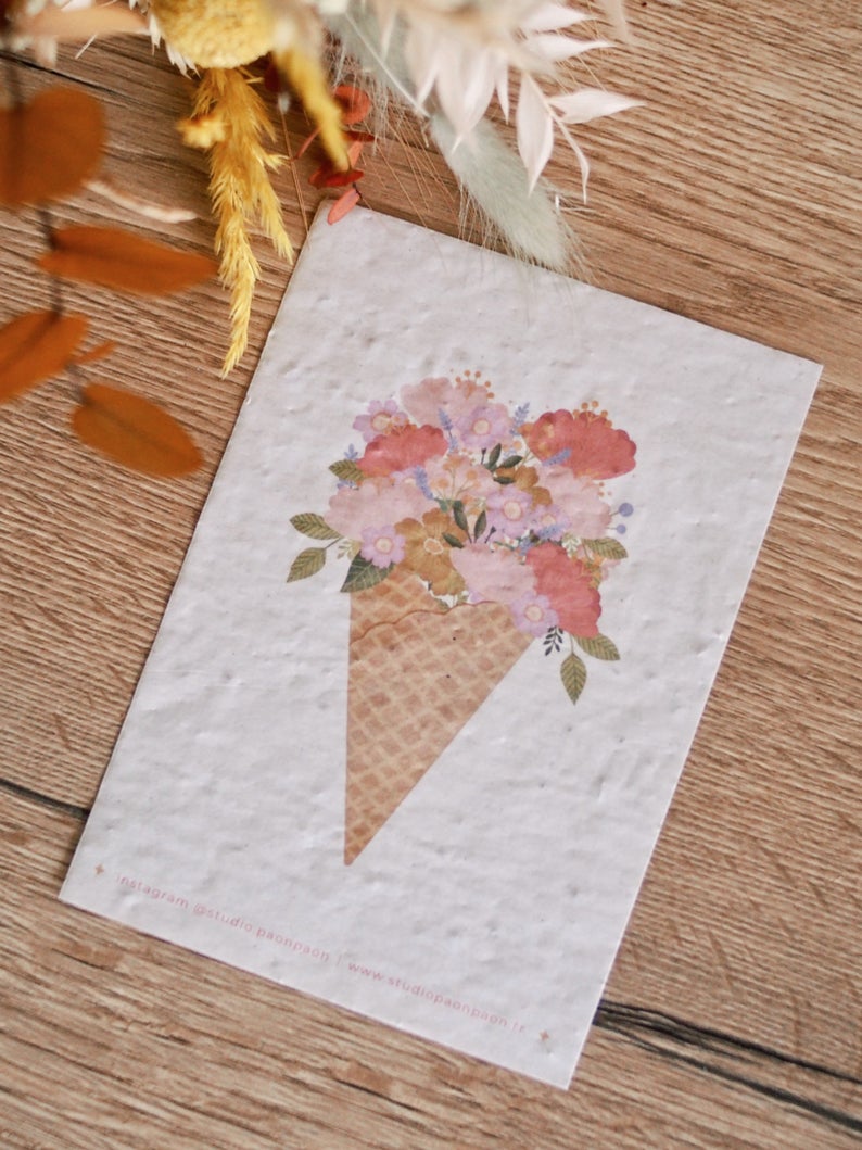 Carte à planter • Illustration "Le Bouquet"