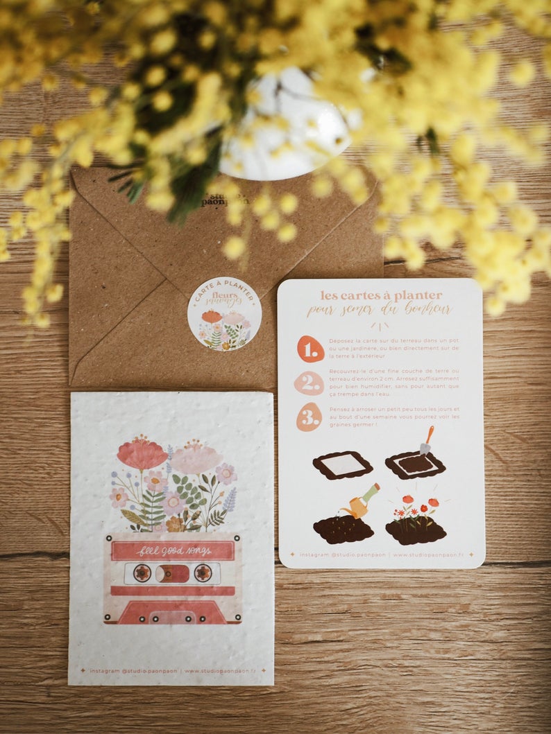 Carte à planter • Illustration "Feel Good Songs"