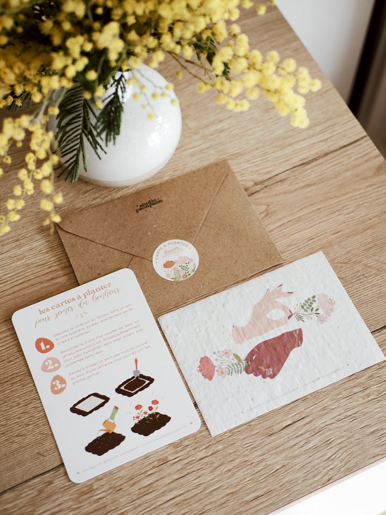 Carte à planter • Illustration "Give me Flowers"