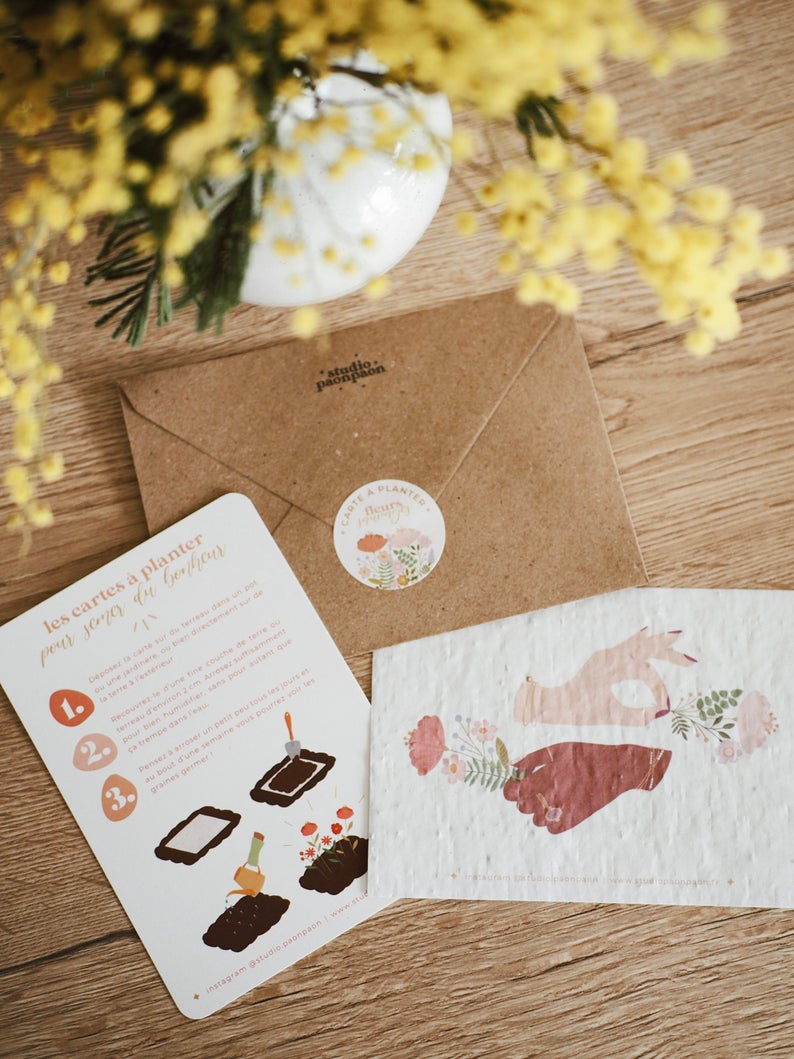 Carte à planter • Illustration "Give me Flowers"