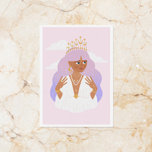 Affiche A5  « Asteria, the Cosmic Queen »