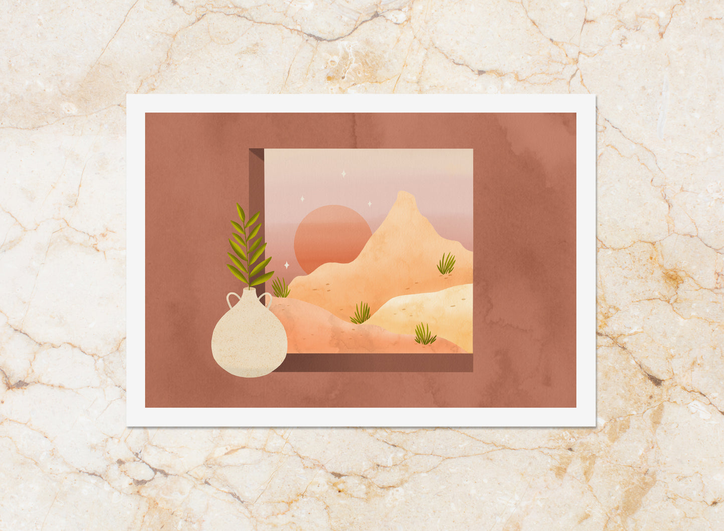 Affiche / Poster A4 • Illustration « Bardenas Reales »