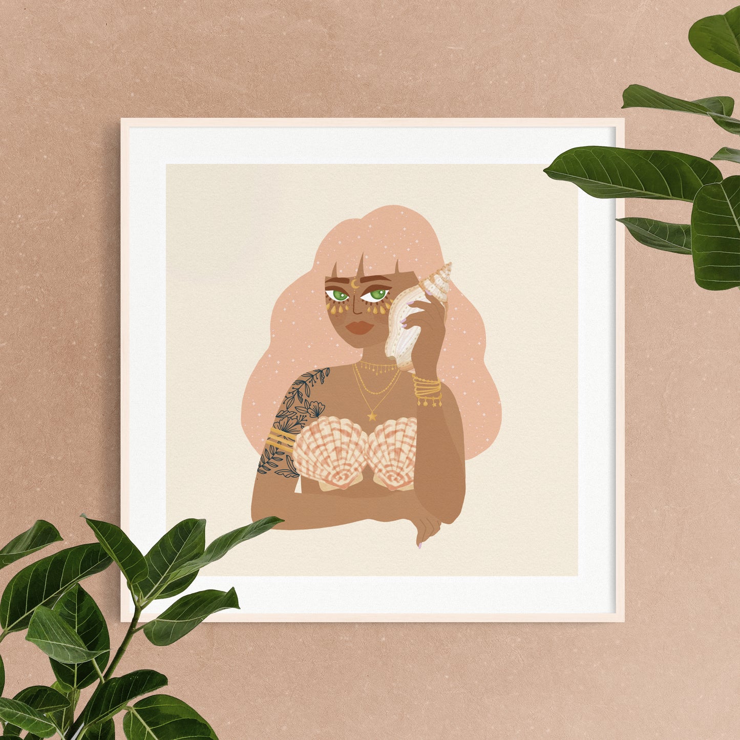 Affiche 20x20 cm • Illustration "Calling the Ocean"