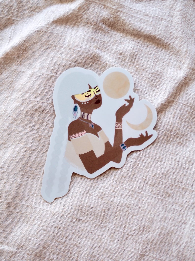 Sticker holographique "Cheyenne Girl"