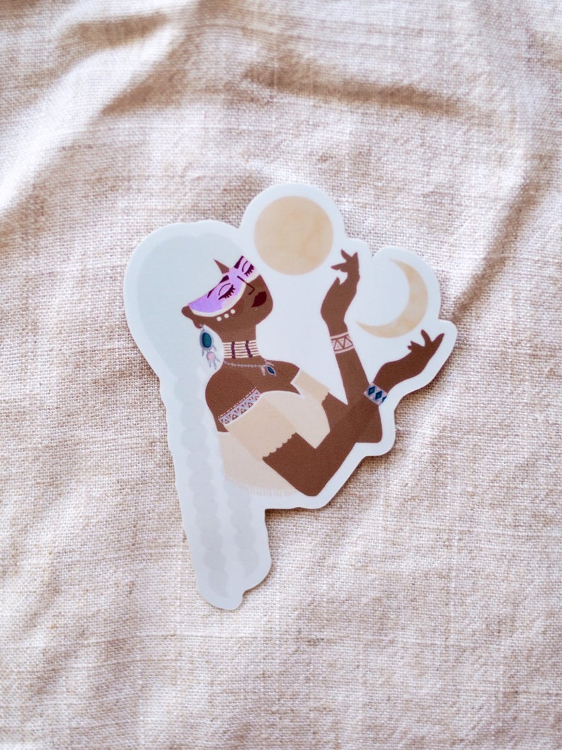 Sticker holographique "Cheyenne Girl"