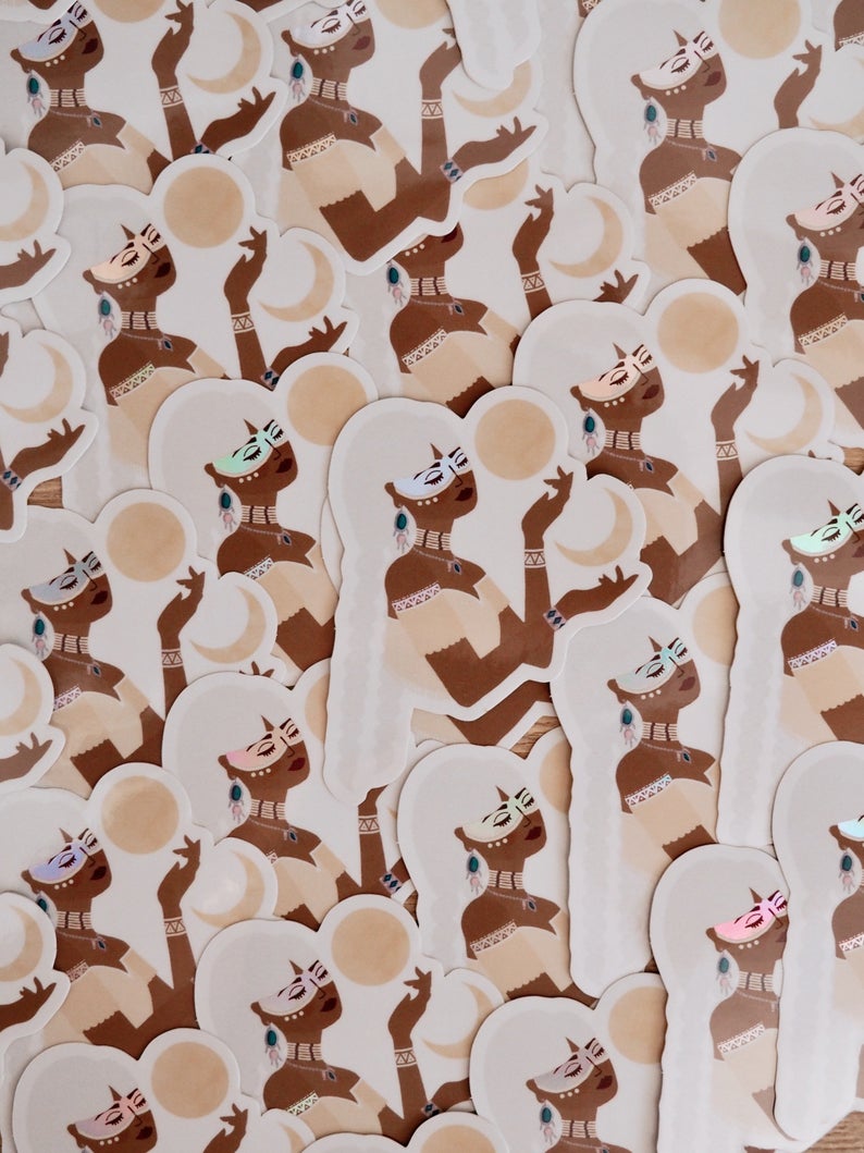 Sticker holographique "Cheyenne Girl"