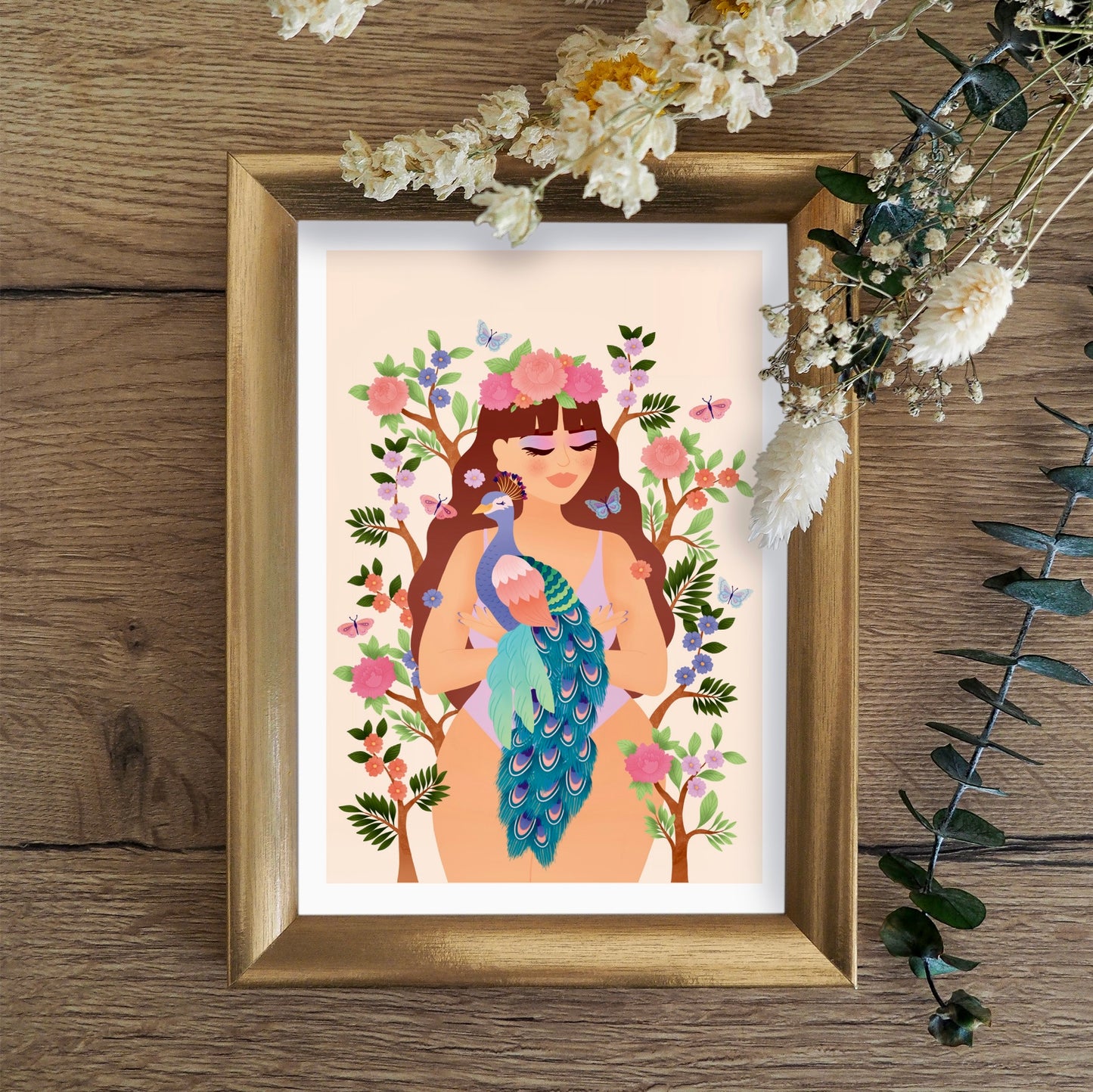 Carte postale "Lady Peacock"