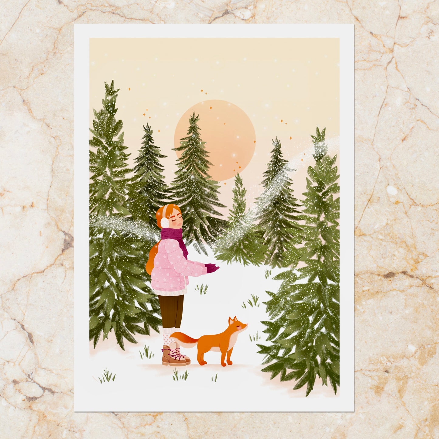 Affiche / Poster A4 • Illustration « Winter Feeling »