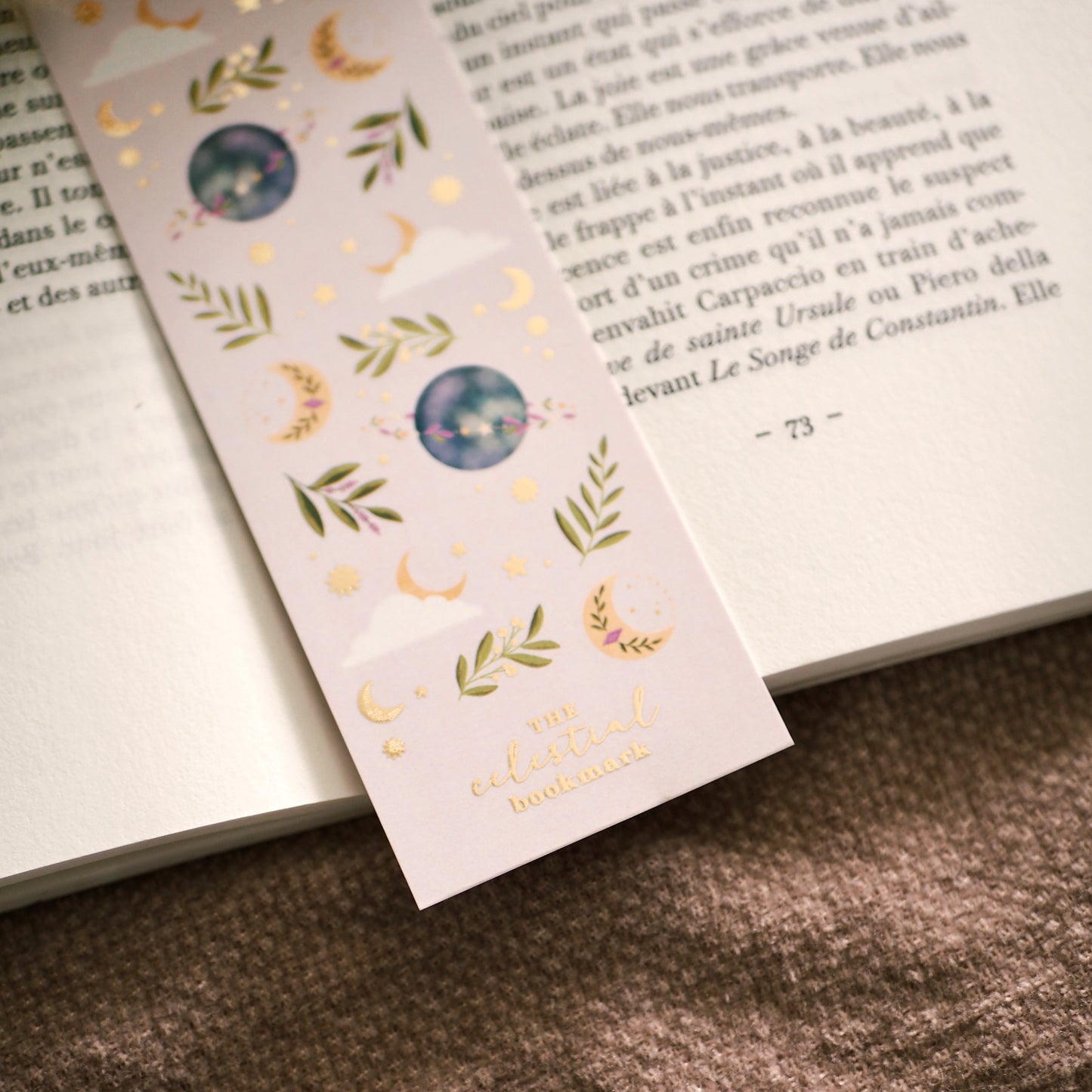 Marque-pages avec dorure « The Celestial Bookmark »
