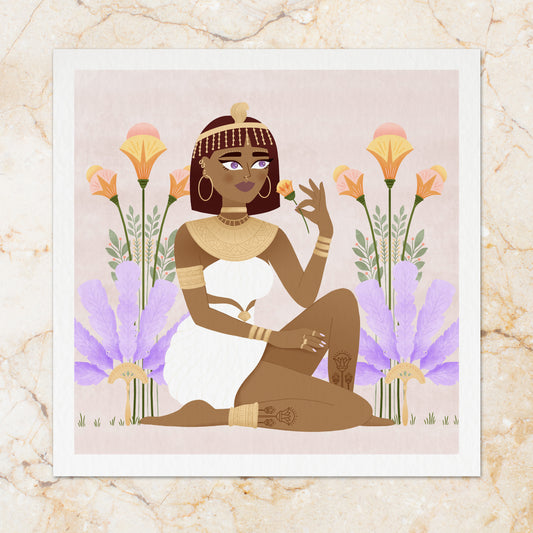 Affiche 20x20 cm • Illustration "Cleopatre"