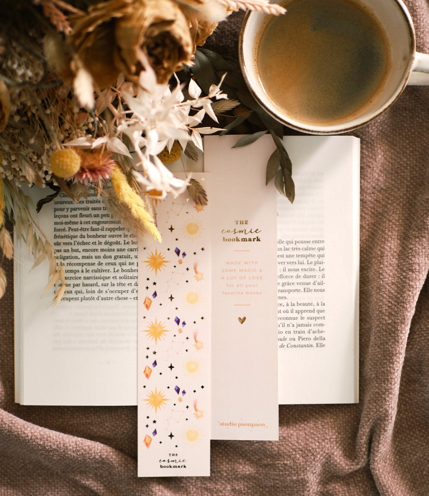 Marque-pages avec dorure « The Cosmic Bookmark »