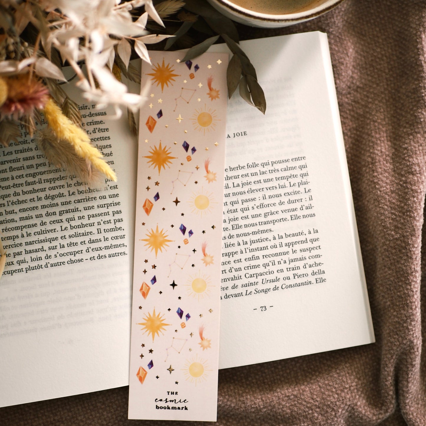 Marque-pages avec dorure « The Cosmic Bookmark »