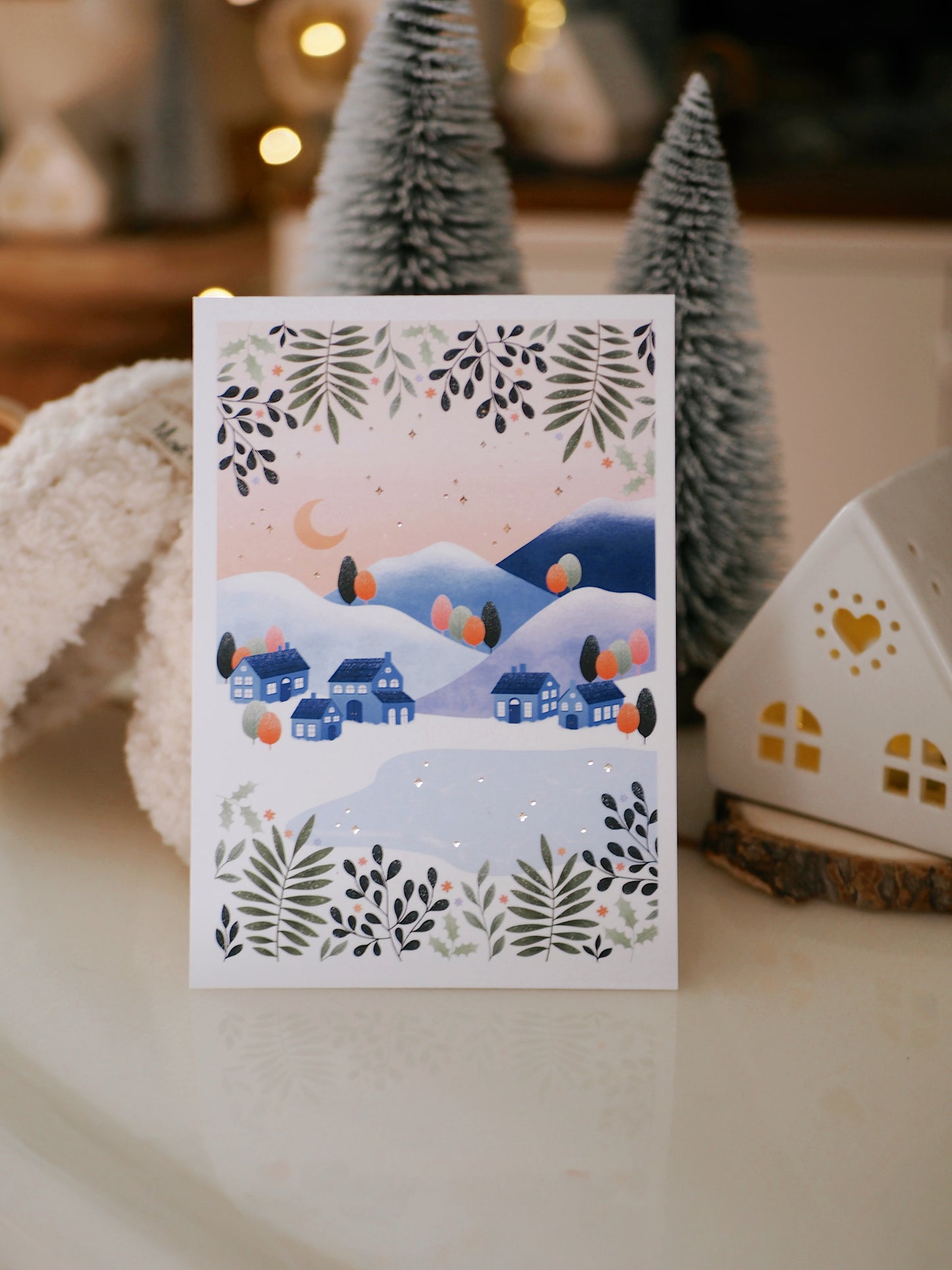 Carte de voeux avec dorure « Winter Wonderland »
