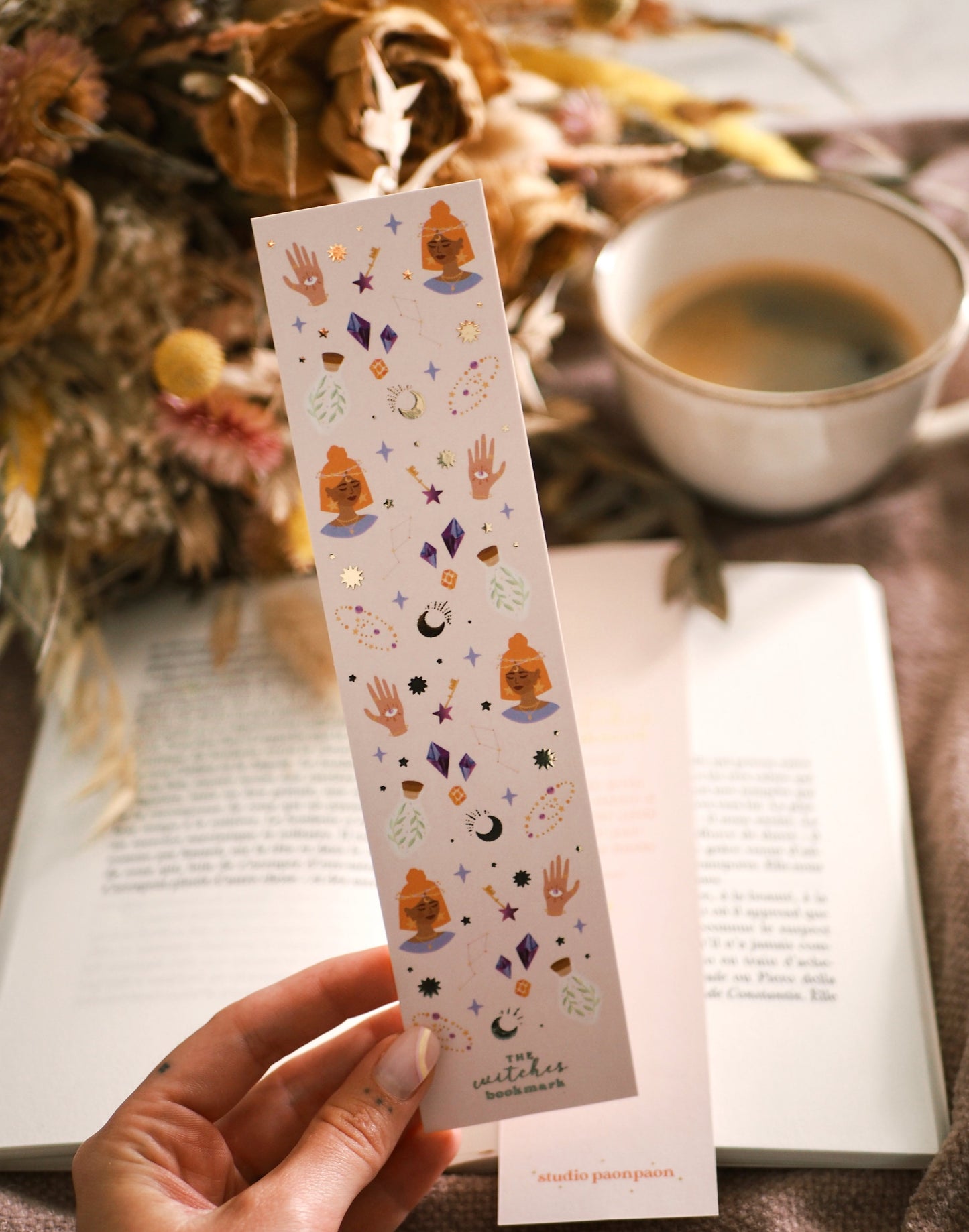 Marque-pages avec dorure « The Witches Bookmark »