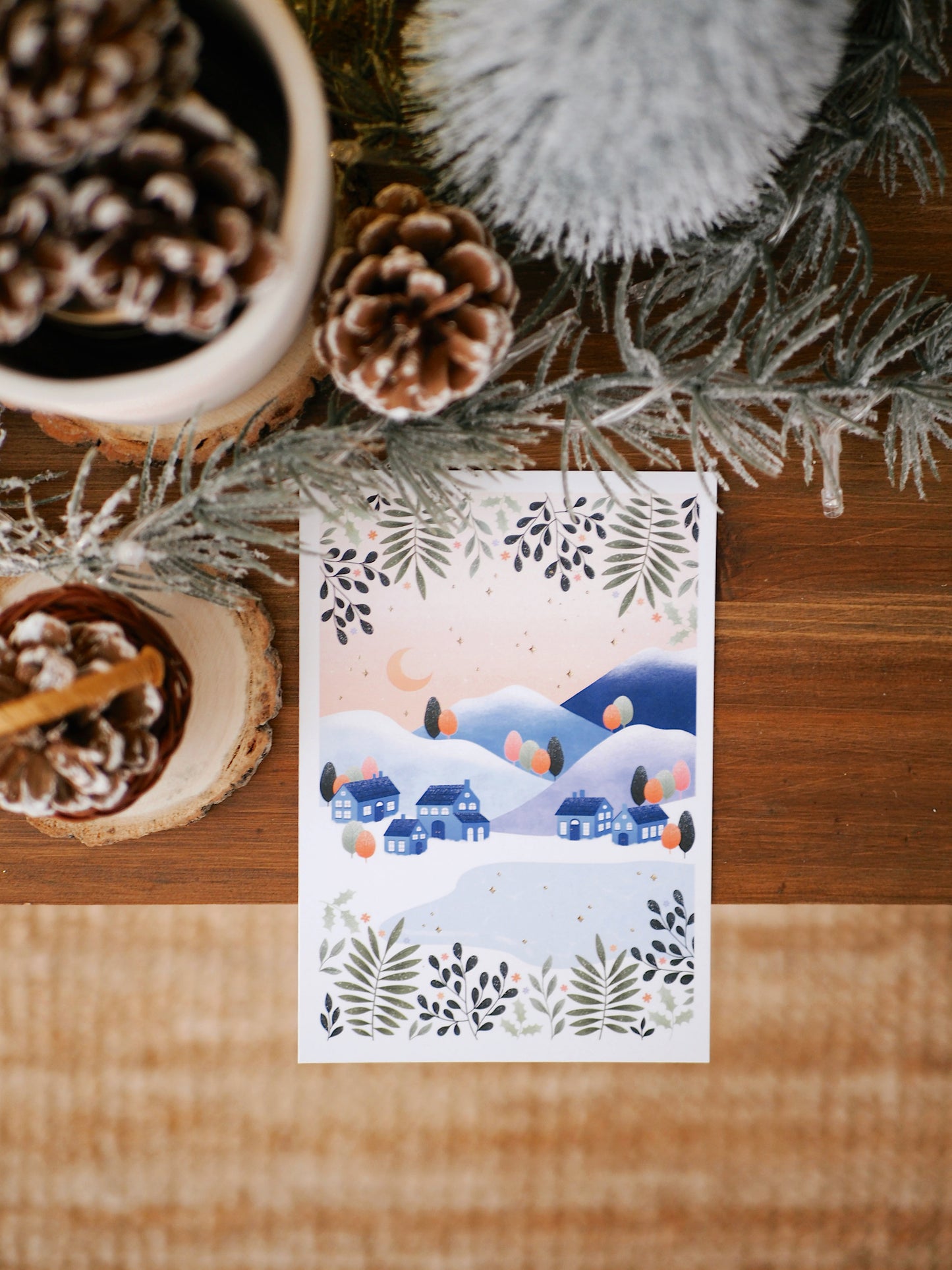 Carte de voeux avec dorure « Winter Wonderland »