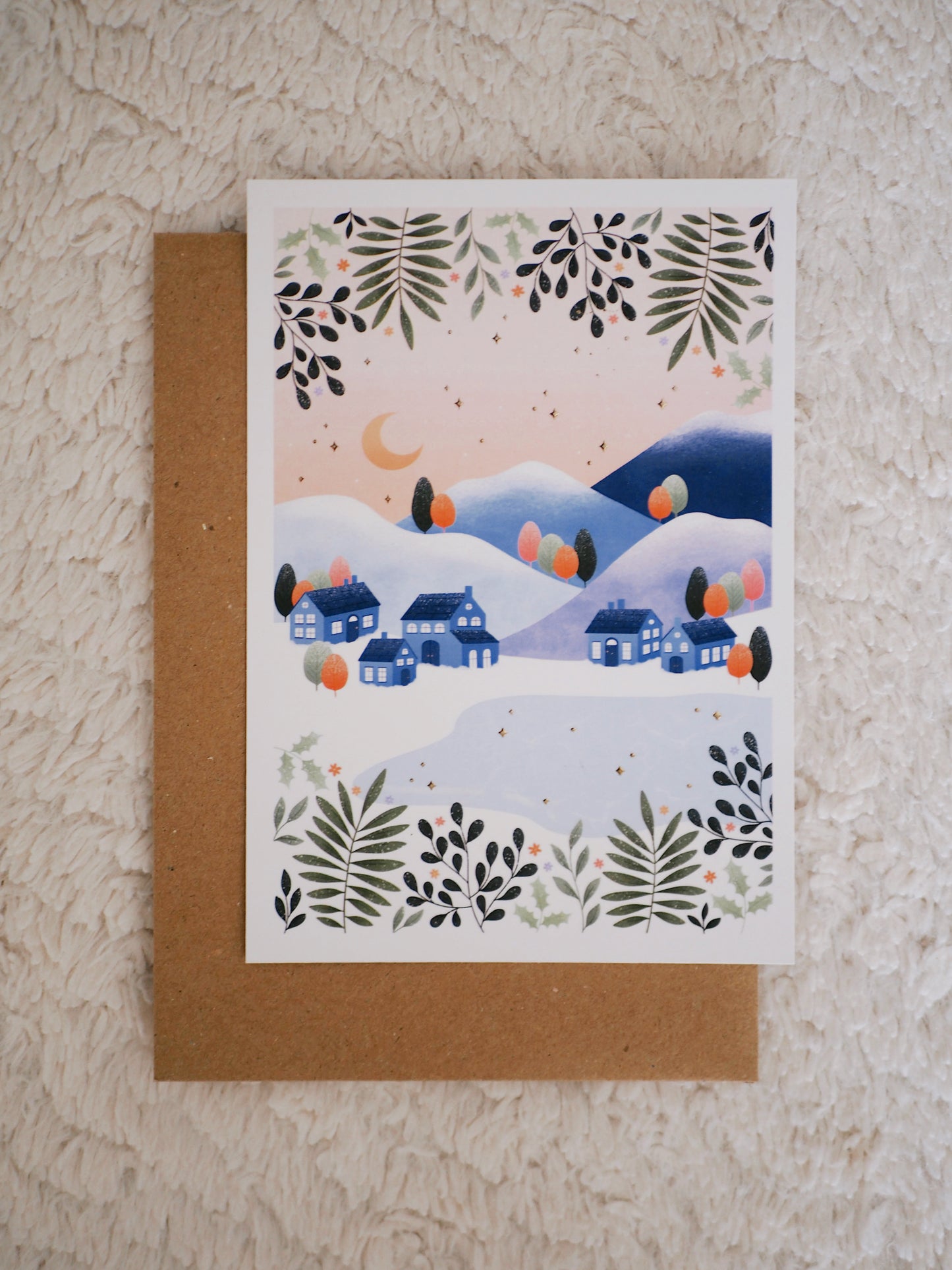 Carte de voeux avec dorure « Winter Wonderland »