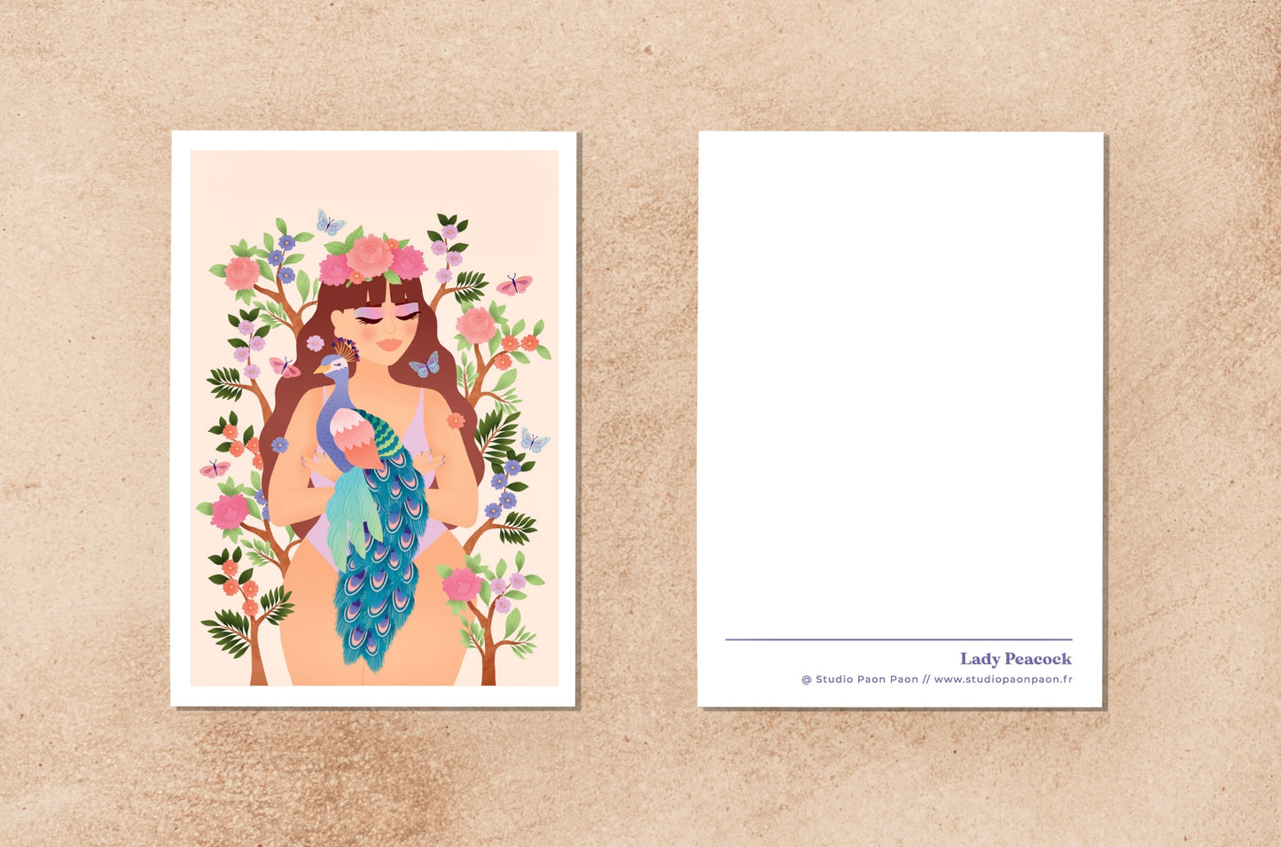 Carte postale "Lady Peacock"