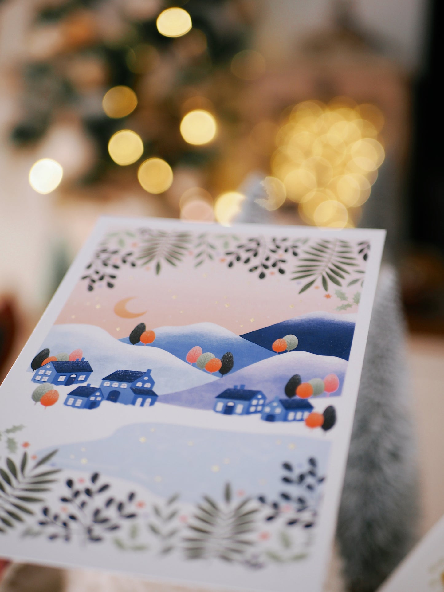 Carte de voeux avec dorure « Winter Wonderland »