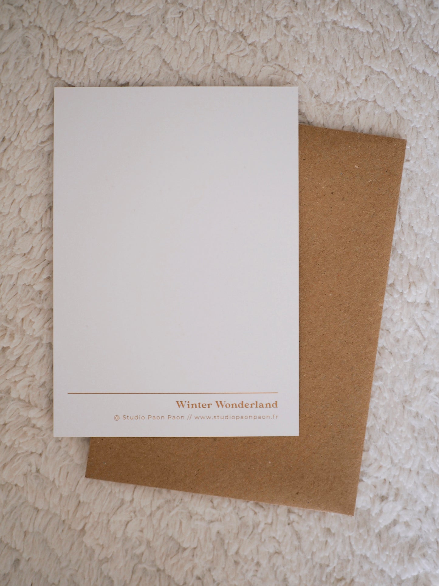 Carte de voeux avec dorure « Winter Wonderland »