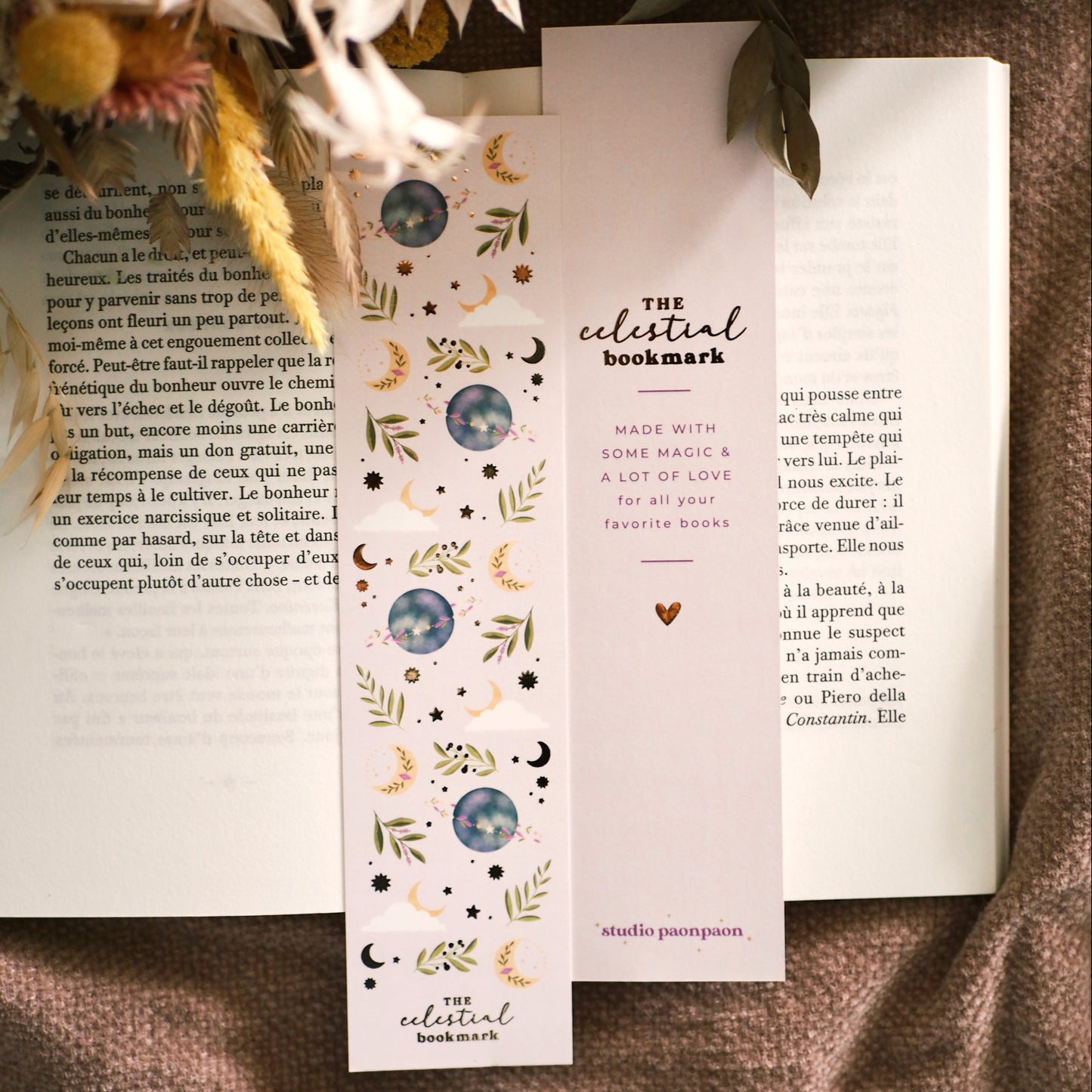 Marque-pages avec dorure « The Celestial Bookmark »