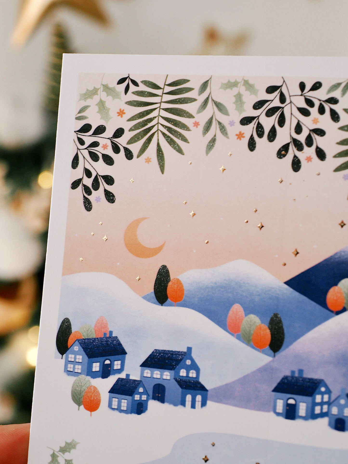 Carte de voeux avec dorure « Winter Wonderland »