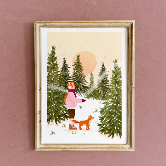 Affiche / Poster A4 • Illustration « Winter Feeling »