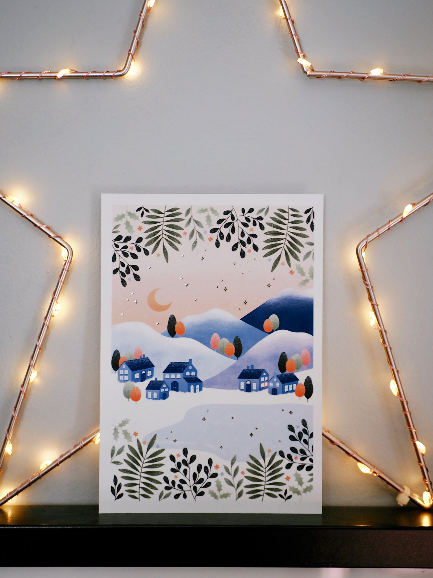 Carte de voeux avec dorure « Winter Wonderland »