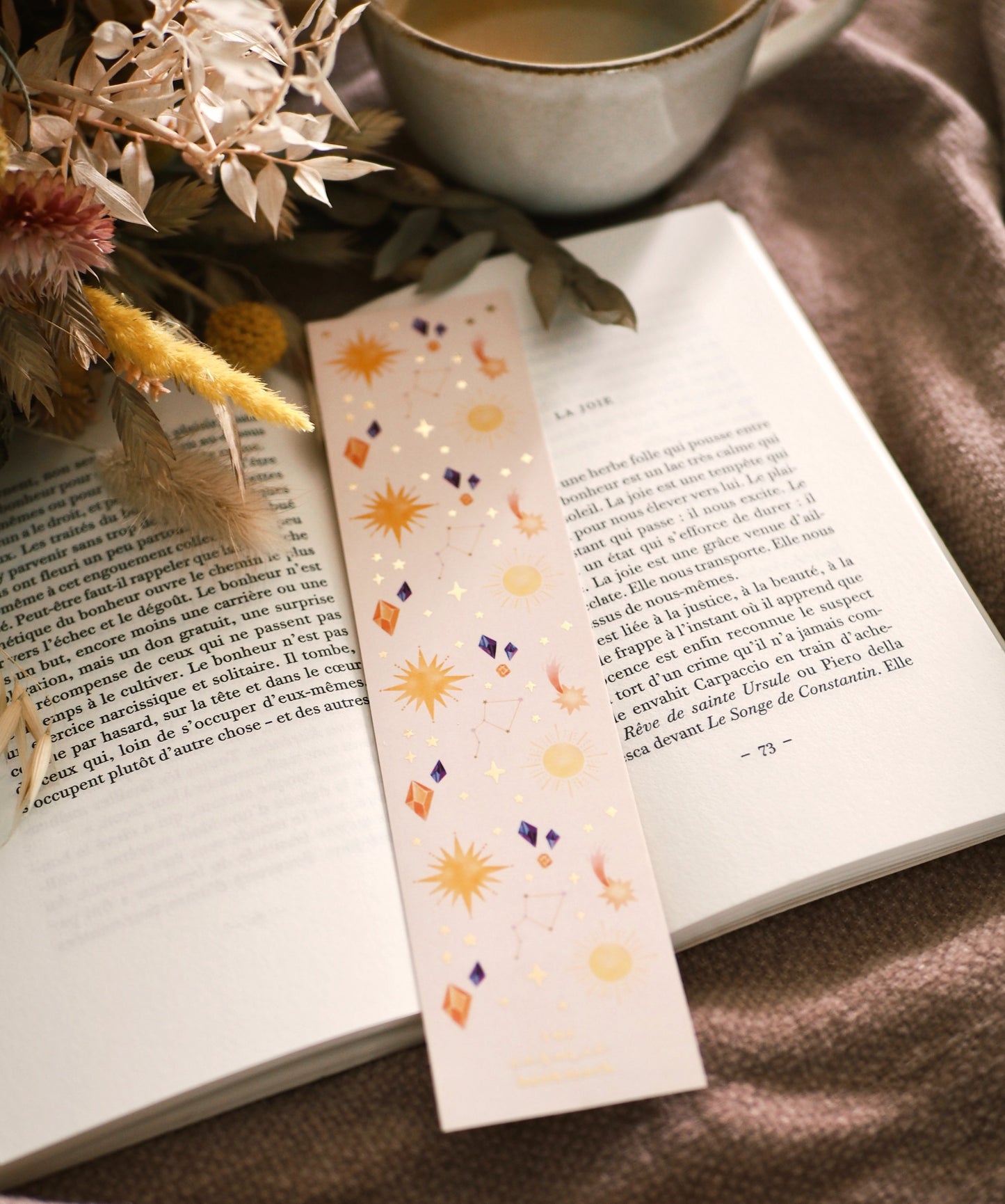 Marque-pages avec dorure « The Cosmic Bookmark »