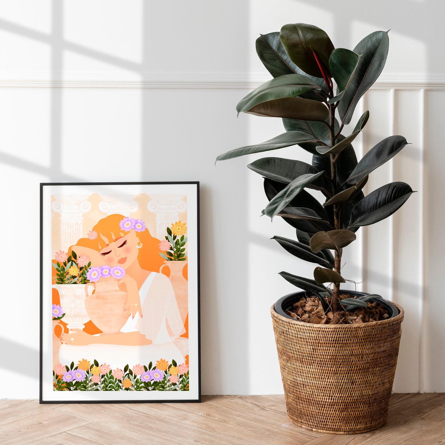 Affiche / Poster A4 • Illustration « Gardienne des Fleurs »