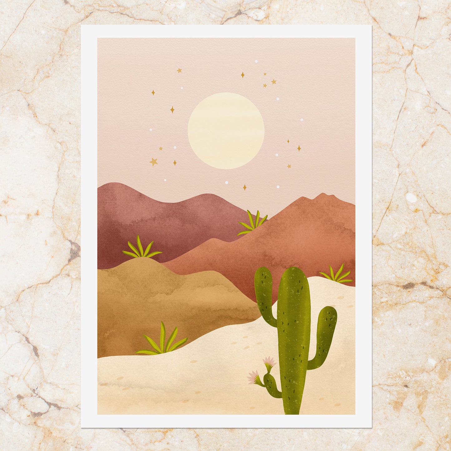 Affiche / Poster A4 • Illustration « Joshua Tree »