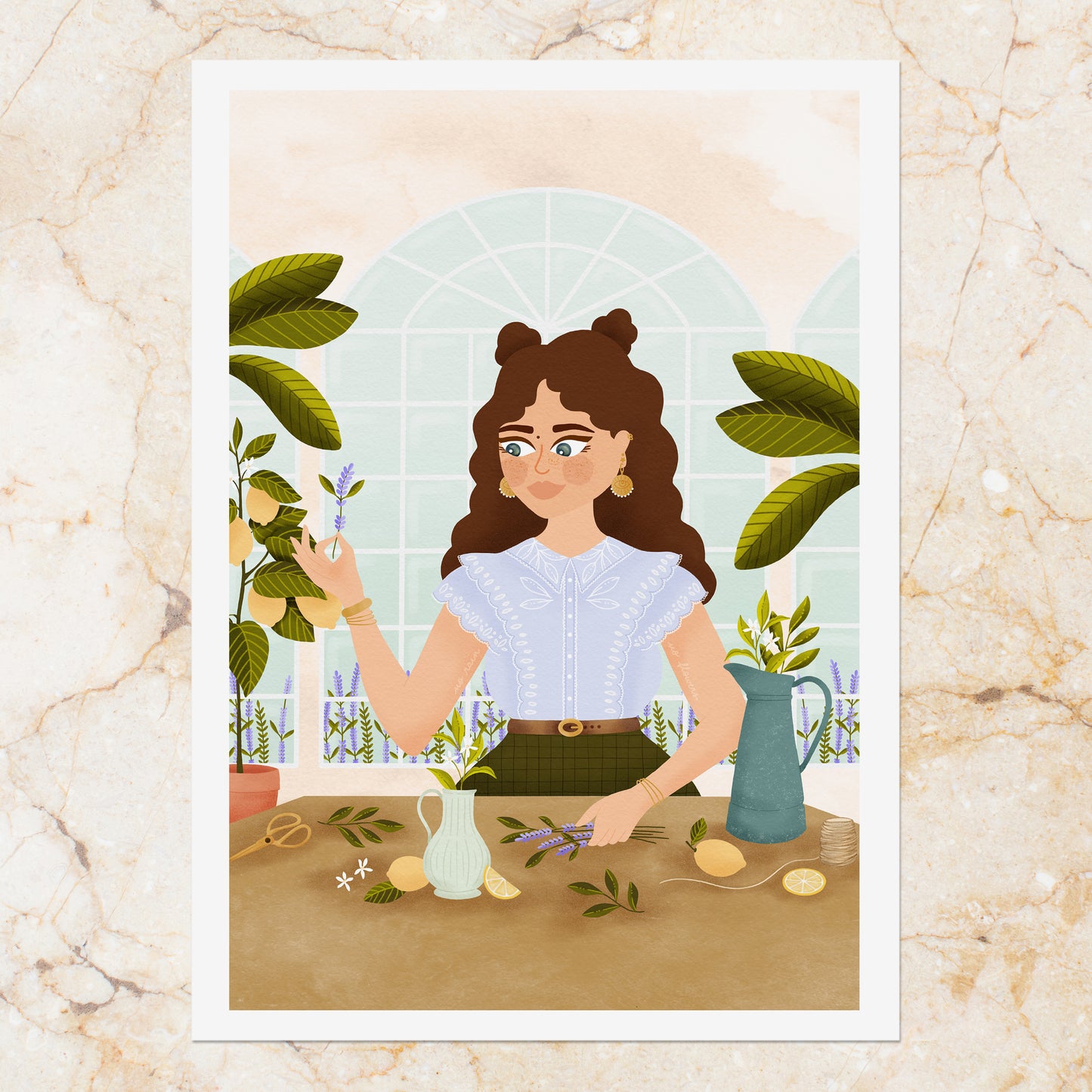 Affiche / Poster A4 • Illustration « Lady Lavande »