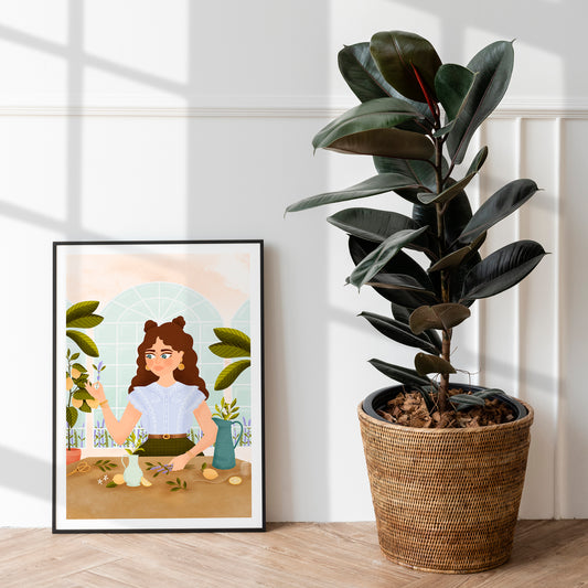 Affiche / Poster A4 • Illustration « Lady Lavande »