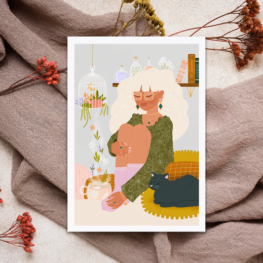 Affiche / Poster A4 • Illustration « Modern Witch »