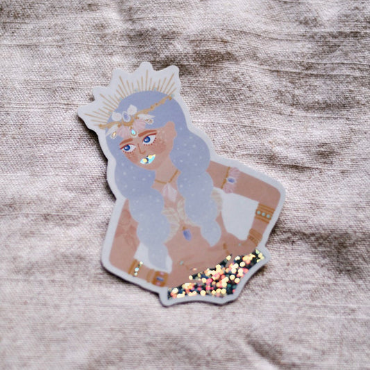 Sticker pailleté "Néréide, the Ocean Queen"