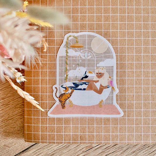 Sticker transparent "Relaxing Bath"