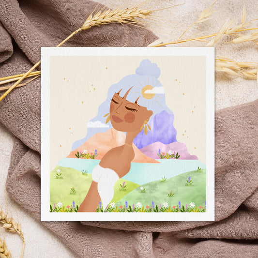 Affiche 20x20 cm • Illustration "Spring is in the (H)air"