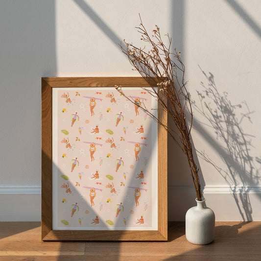 Affiche / Poster A4 • Illustration « Summer Pattern »