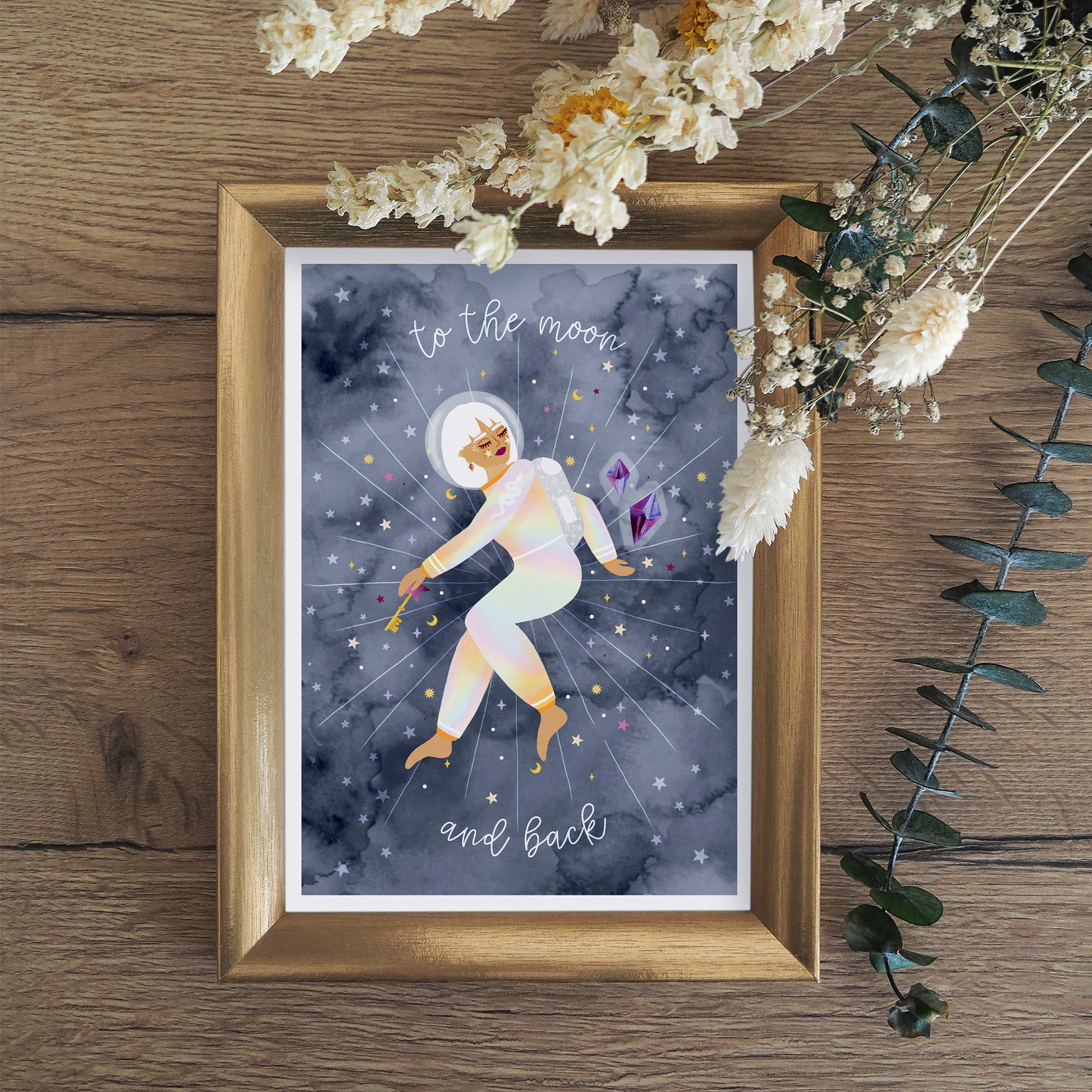 Carte postale "To the Moon and Back"