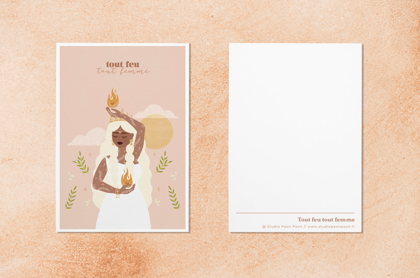 Carte postale "Tout feu tout femme"