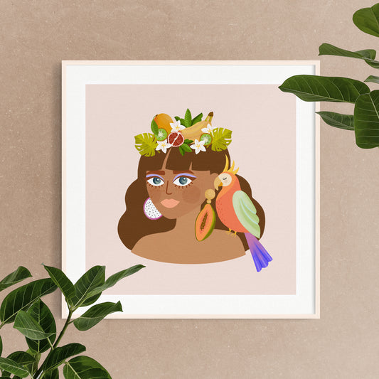 Affiche 20x20 cm • Illustration "Tutti Frutti"
