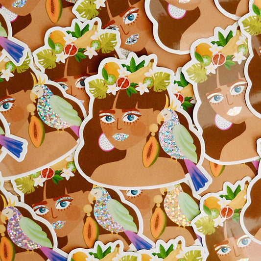 Sticker pailleté "Tutti Frutti"