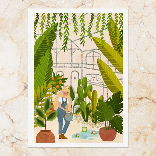 Affiche / Poster A4 • Illustration « Greenhouse Girl »