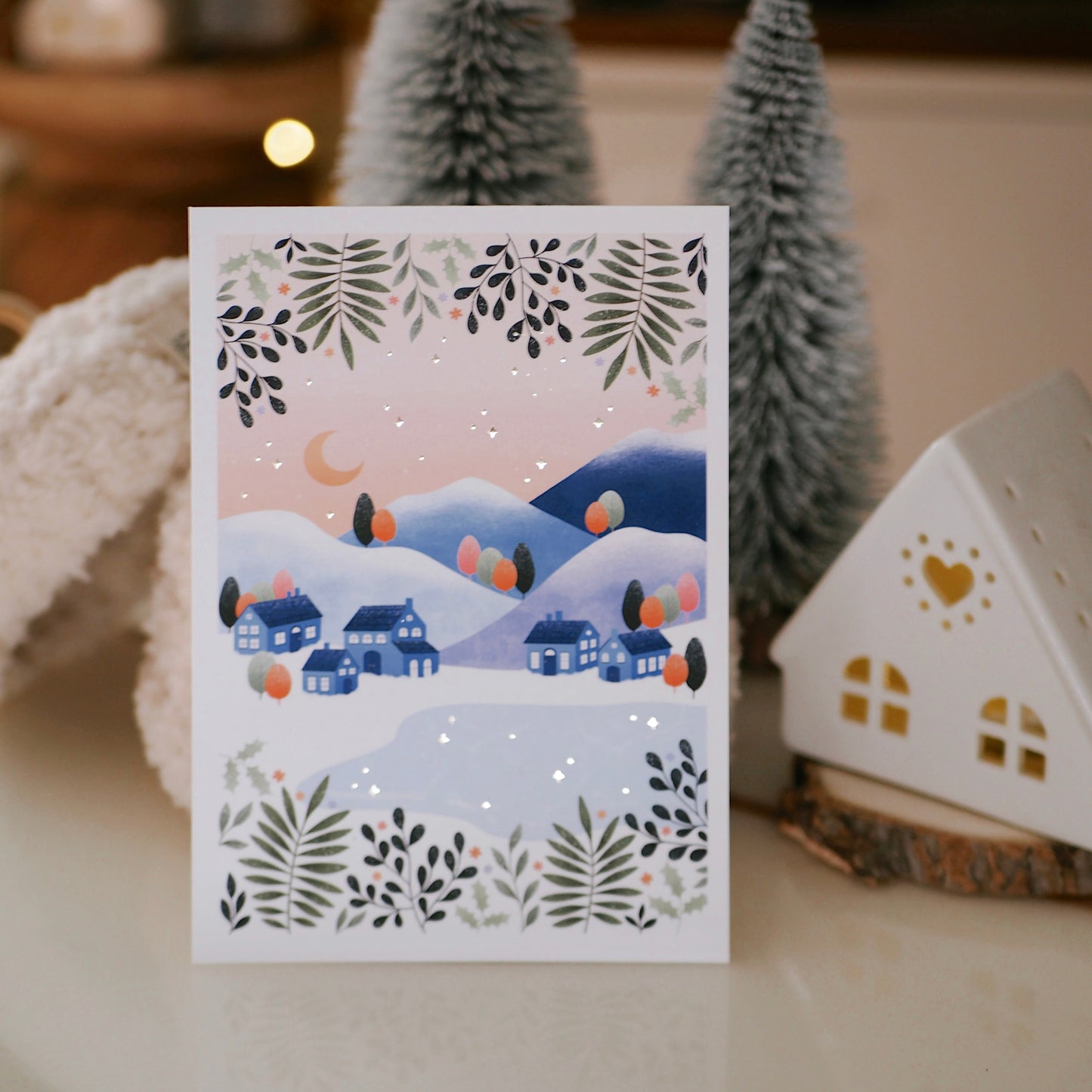 Carte de voeux avec dorure « Winter Wonderland »