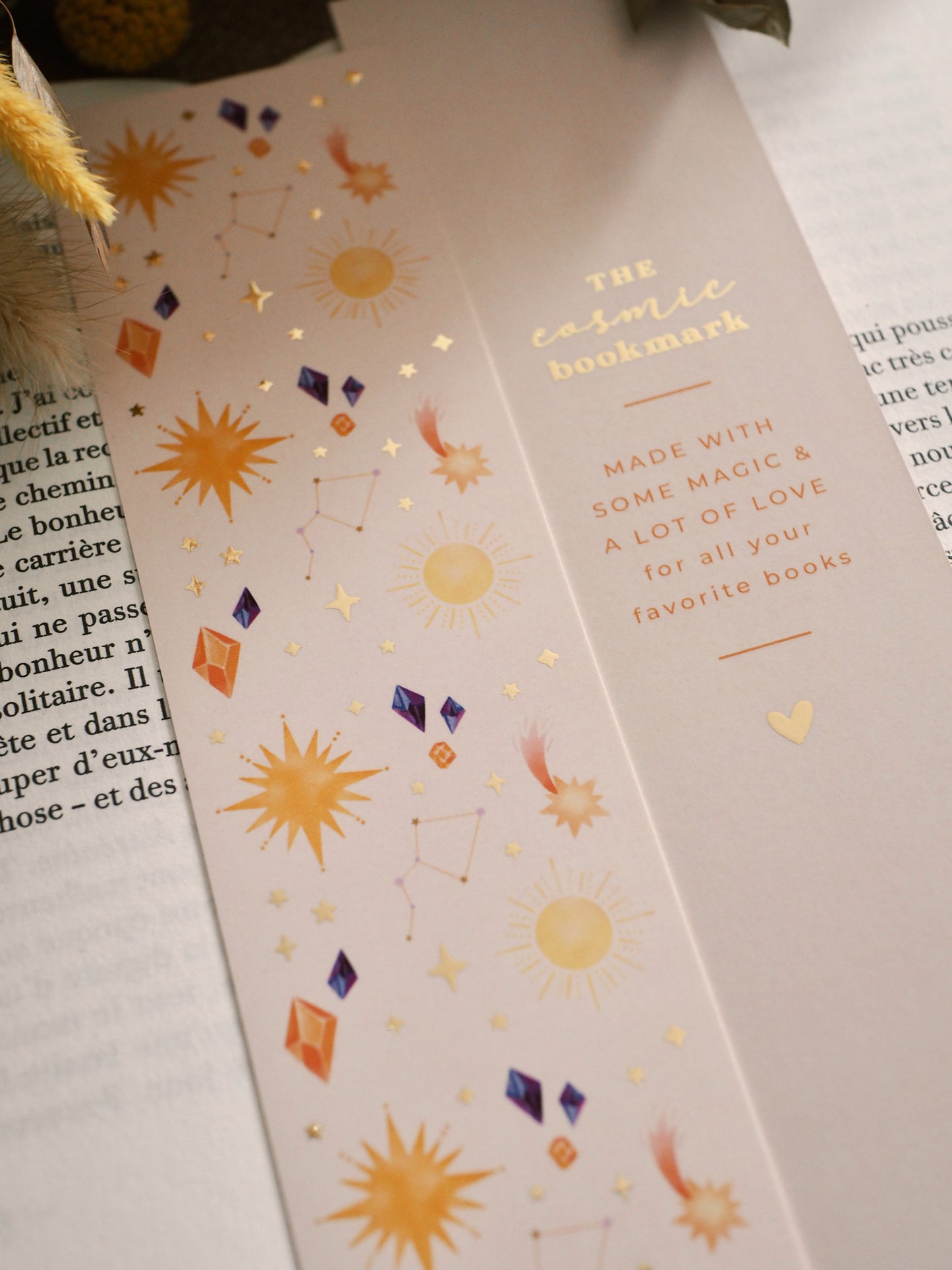 Marque-pages avec dorure « The Cosmic Bookmark »