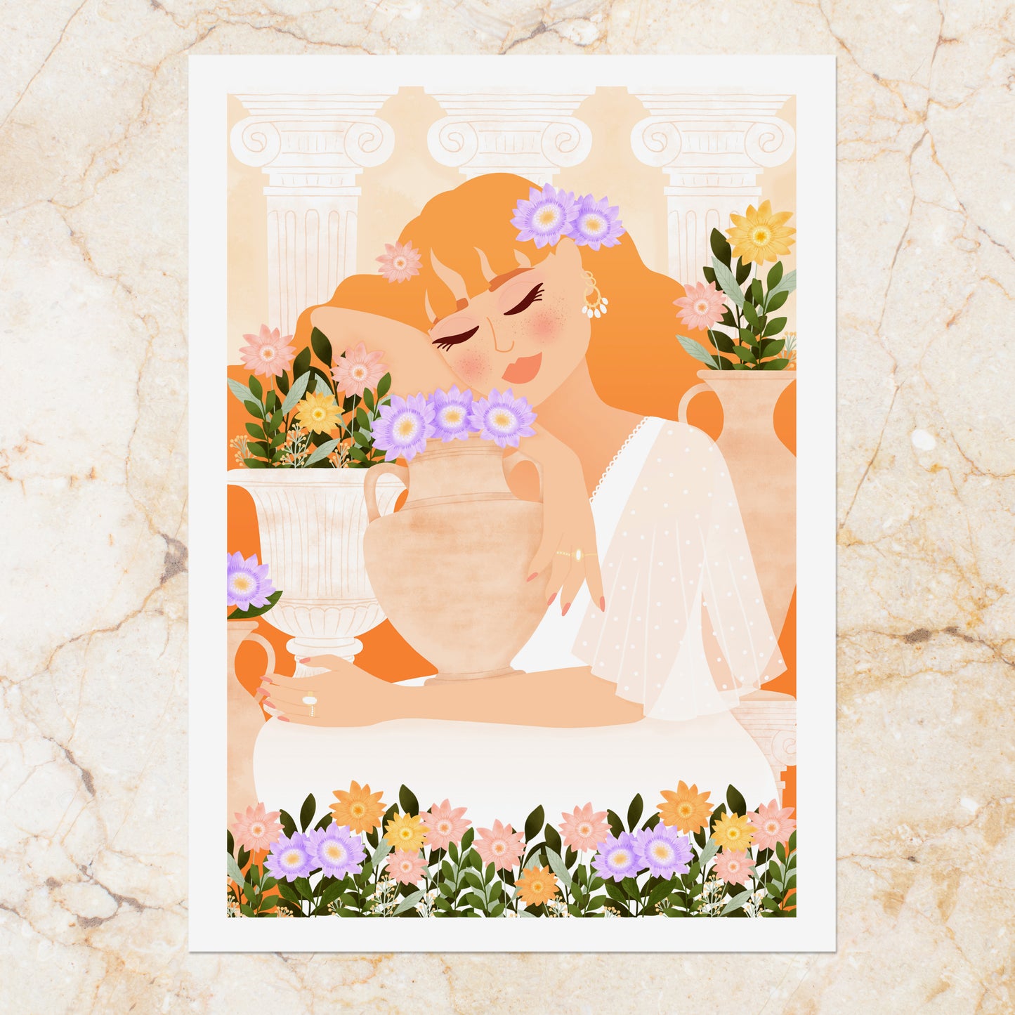Affiche / Poster A4 • Illustration « Gardienne des Fleurs »
