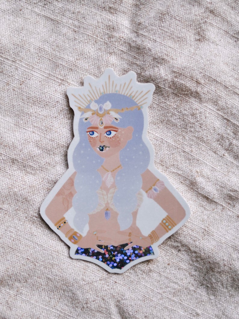 Sticker pailleté "Néréide, the Ocean Queen"