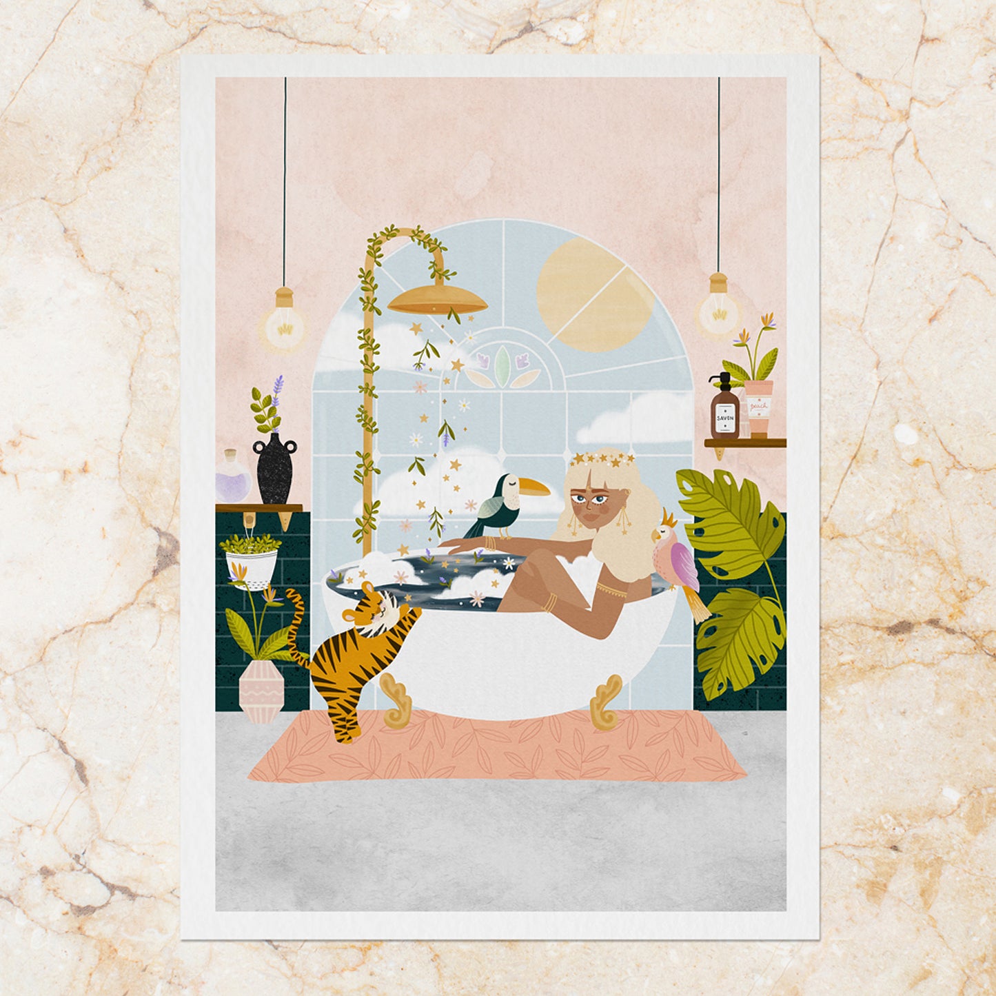 Affiche / Poster A4 • Illustration « Relaxing Bath »