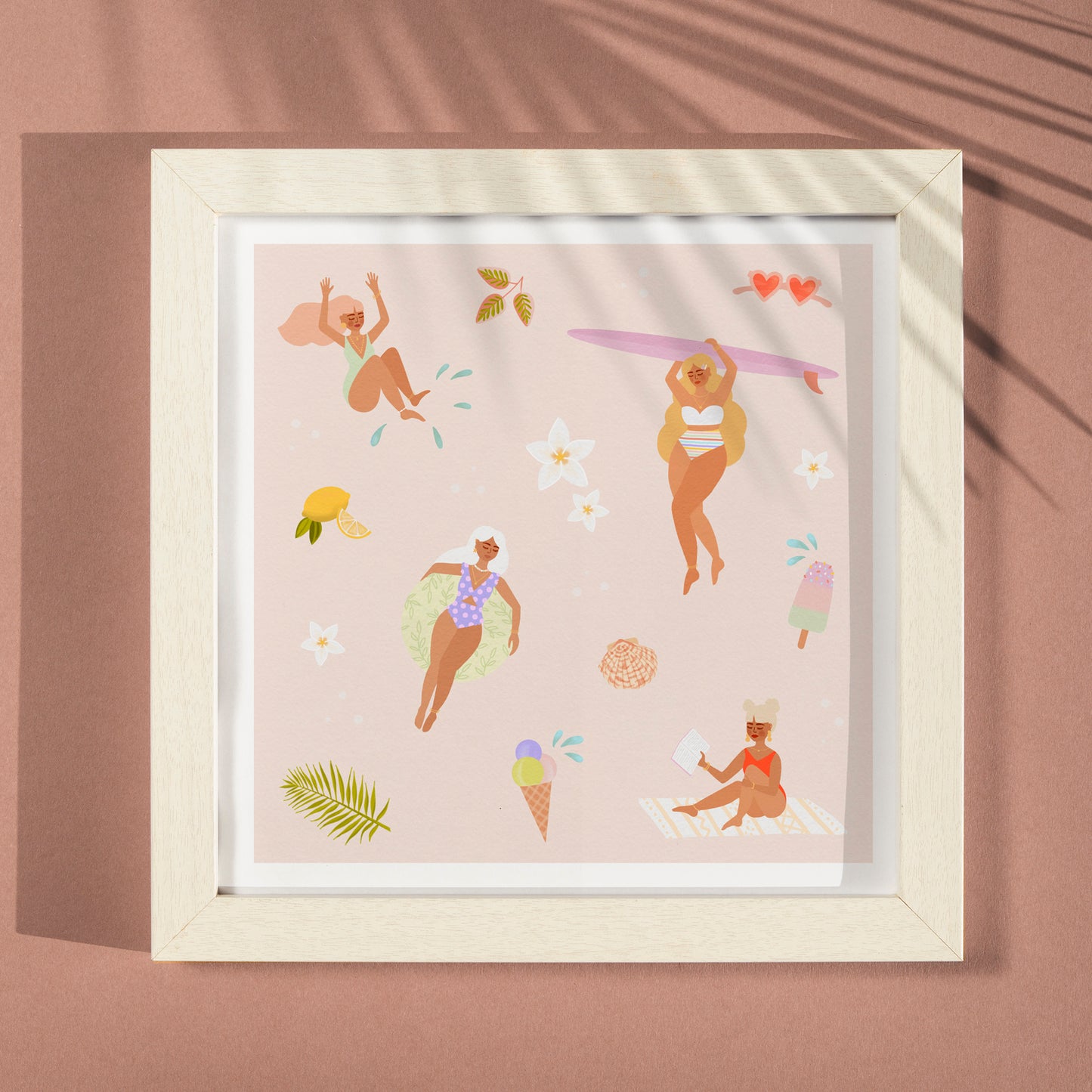 Affiche 20x20 cm • Illustration "Summer Things"